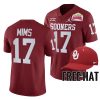 marvin mims oklahoma sooners crimson 2021 alamo bowl cfp jersey