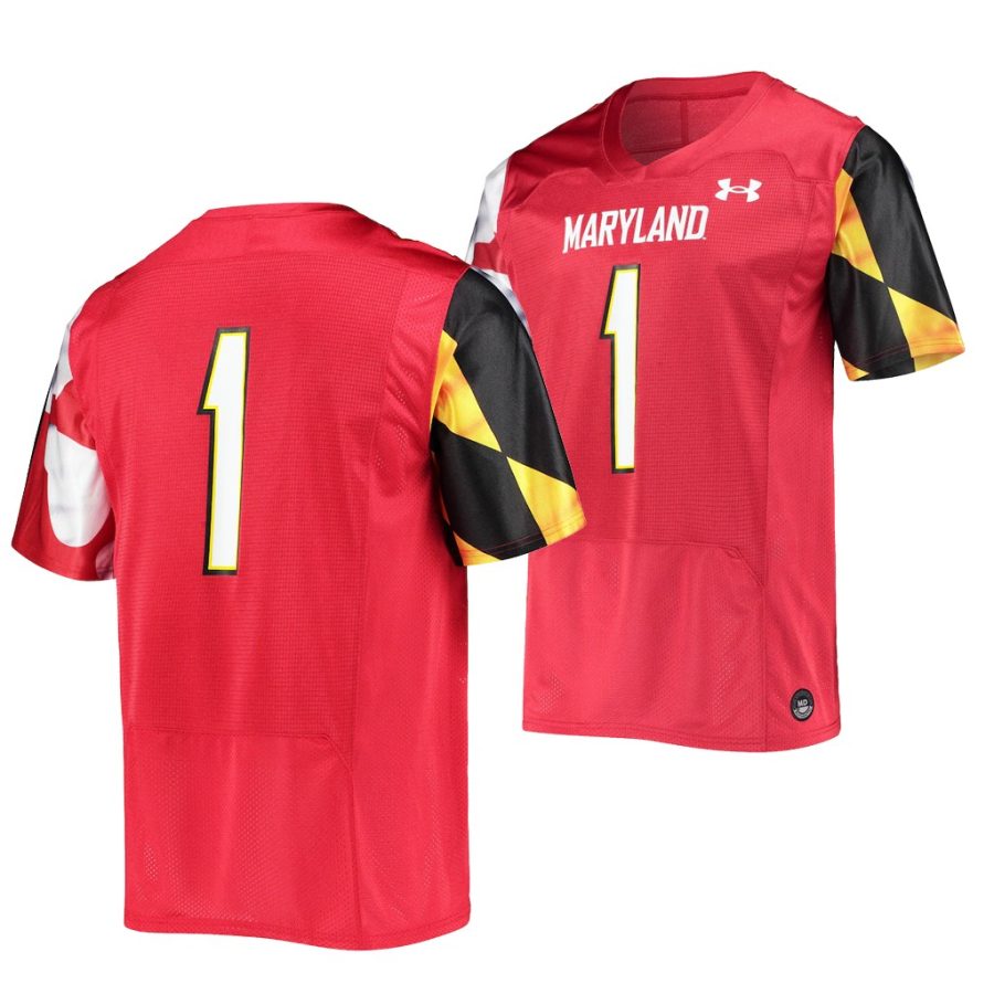 maryland terrapins custom red college football men jersey