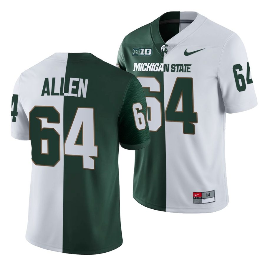 matt allen michigan state spartans split edition 2021 22 jersey