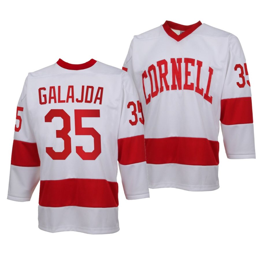 matthew galajda ncaa college hockey white replica jersey