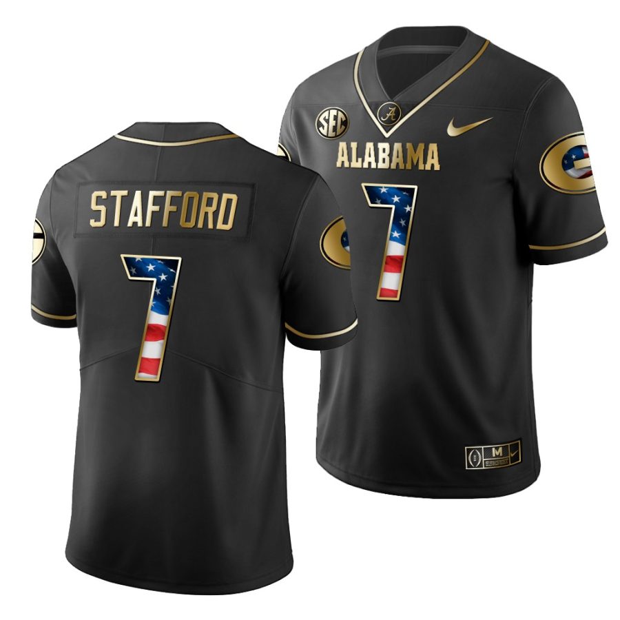 matthew stafford black stars and stripes men's jersey