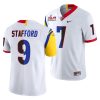 matthew stafford white super bowl lvi georgia bulldogs x la rams jersey