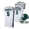 max christie michigan state spartans white 2021 22college basketball retro limited jersey