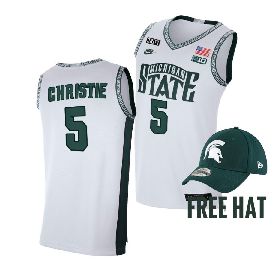 max christie michigan state spartans white 2021 22college basketball retro limited jersey