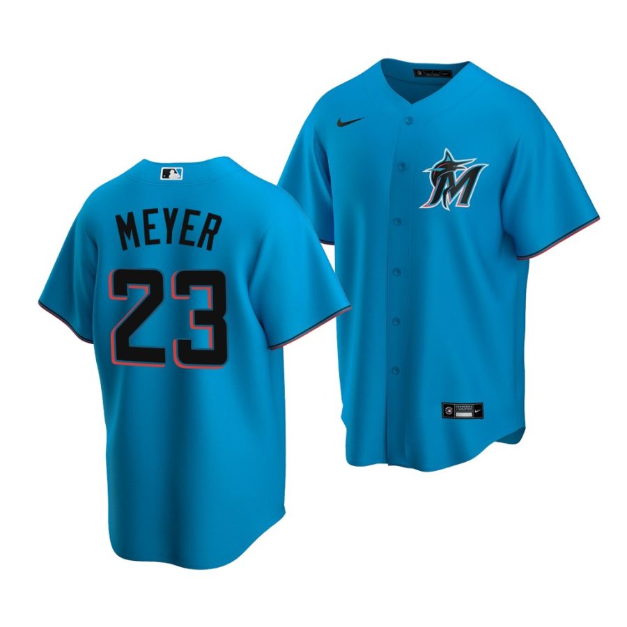 max meyer marlins 2020 mlb draft replica alternate blue jersey