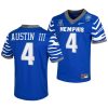 memphis tigers calvin austin iii royal college football men jersey