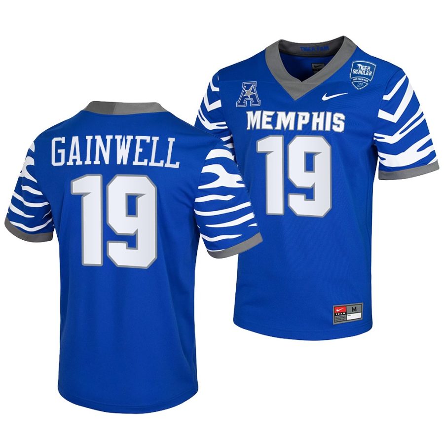 memphis tigers kenneth gainwell royal college football men jersey