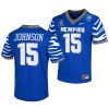 memphis tigers quindell johnson royal college football men jersey