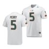 miami hurricanes n'kosi perry white replica men's jersey