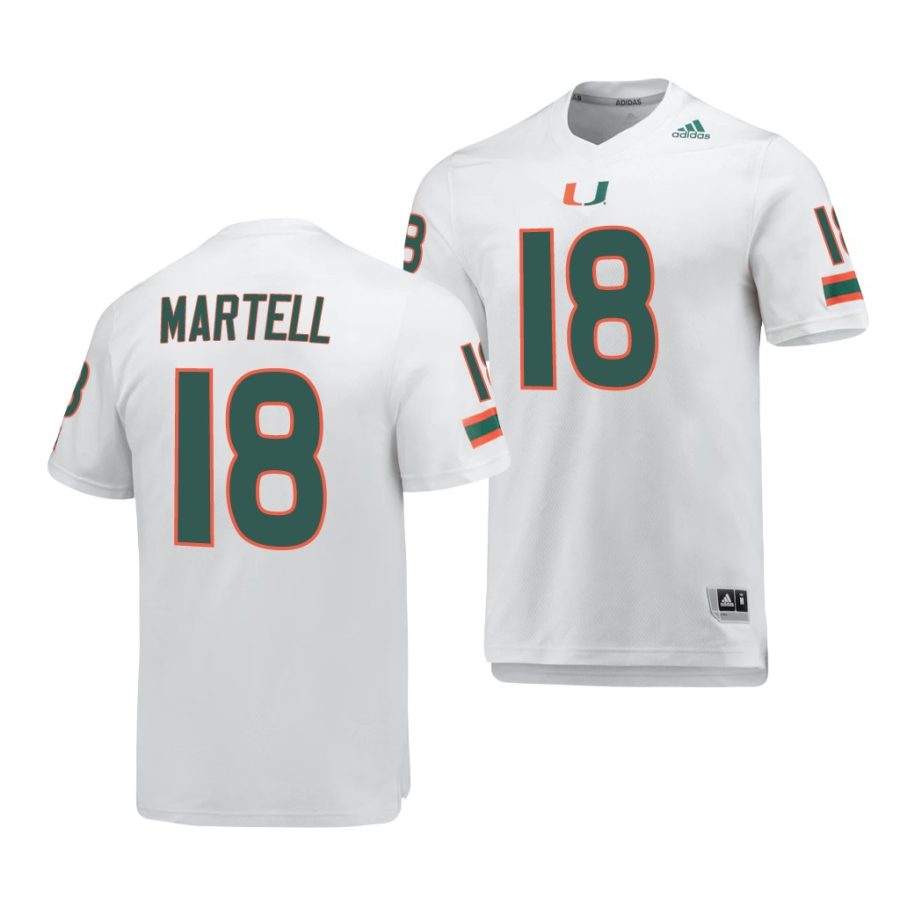 miami hurricanes tate martell white replica men's jersey