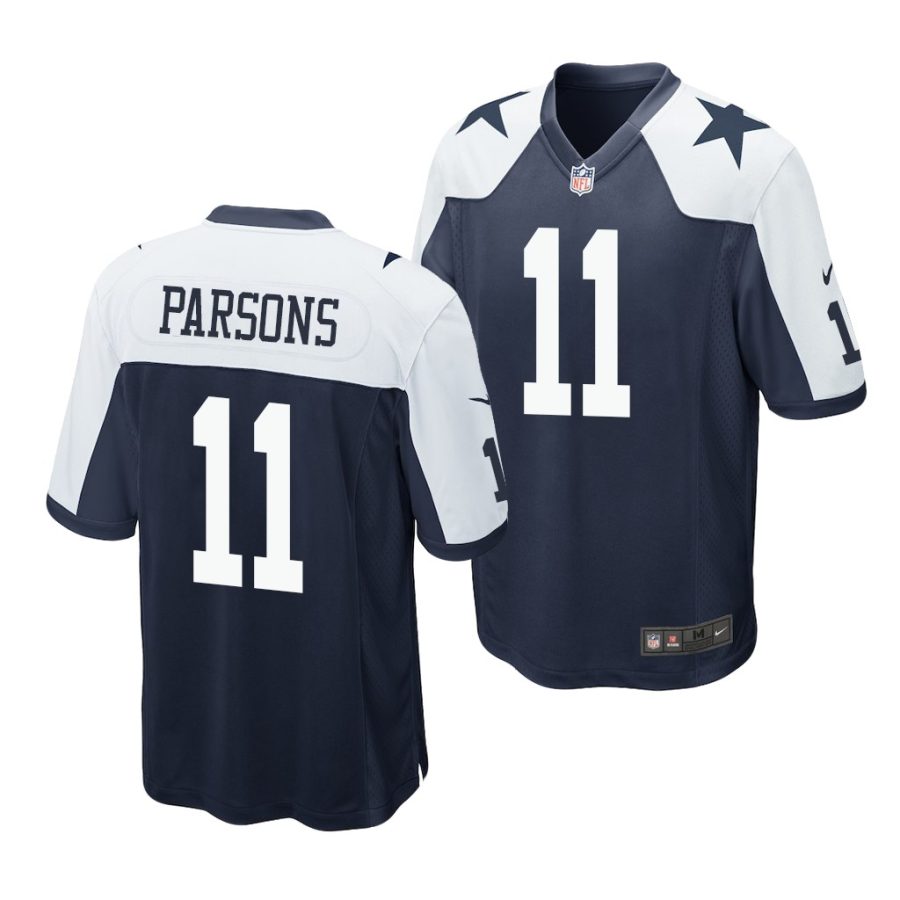 micah parsons cowboys 2021 nfl draft alternate game men's navy jersey