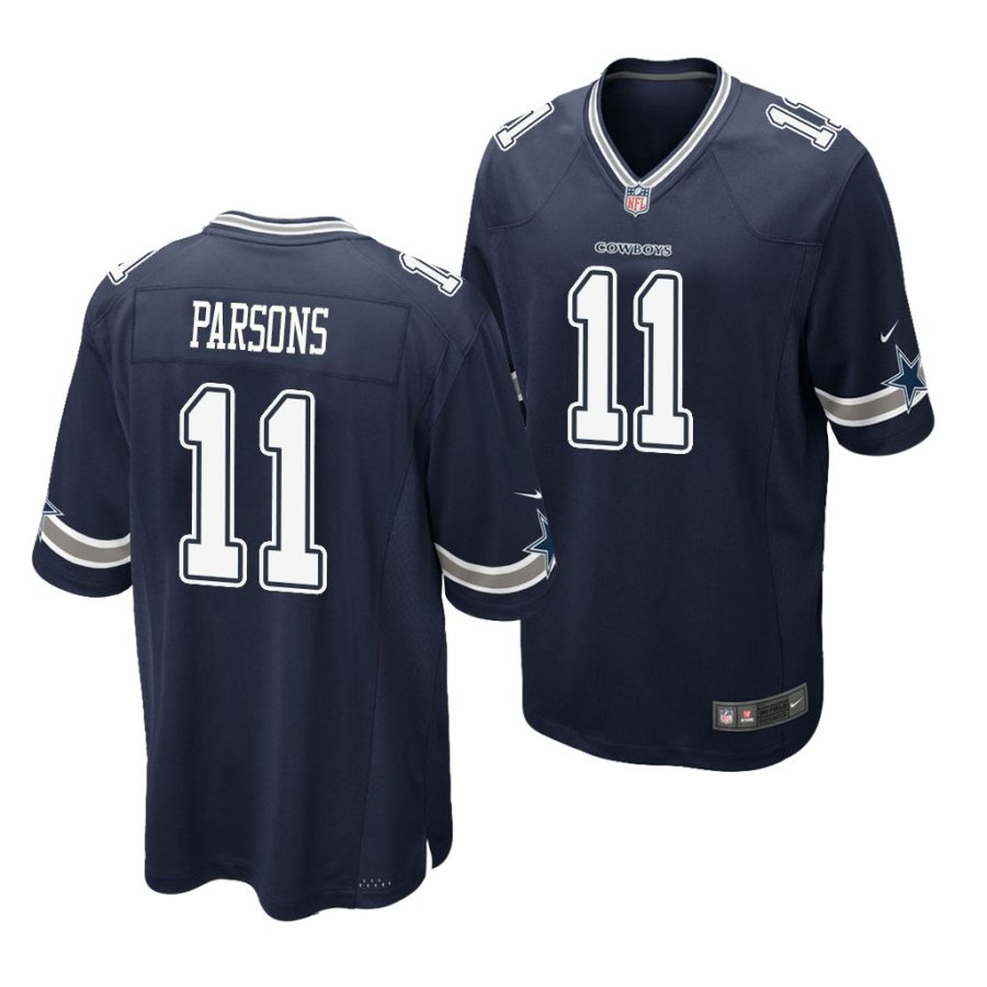 micah parsons cowboys 2021 nfl draft game men's navy jersey