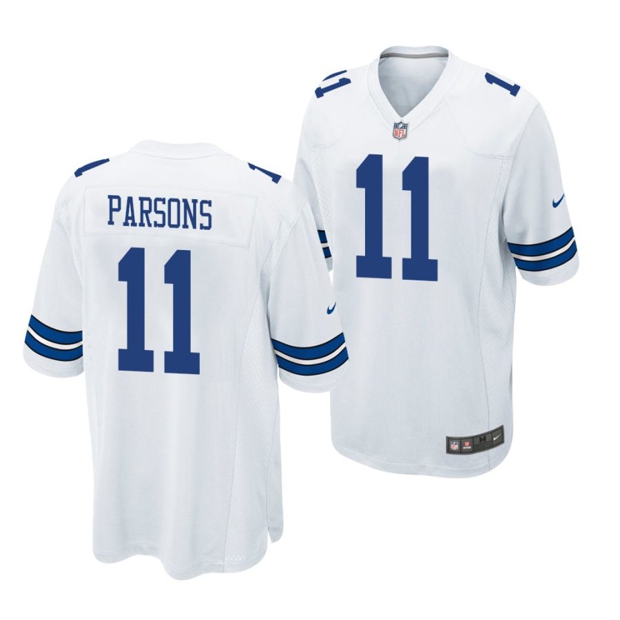 micah parsons cowboys 2021 nfl draft game men's white jersey