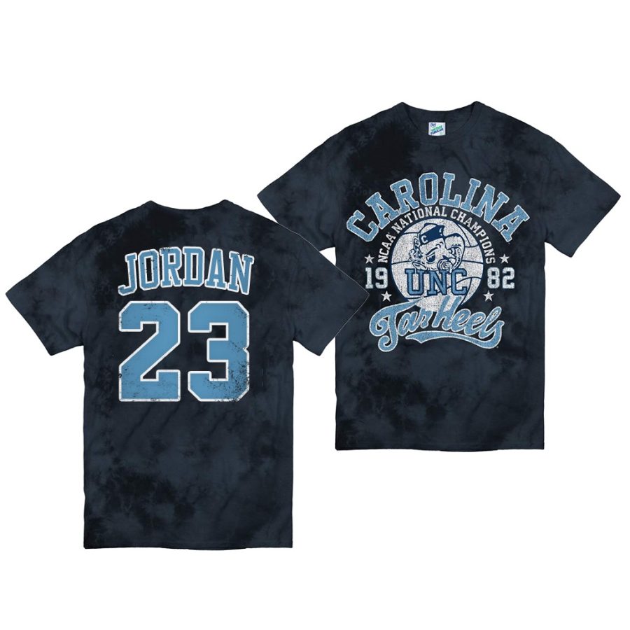 michael jordan navy march madness champs retro tie dye t shirt