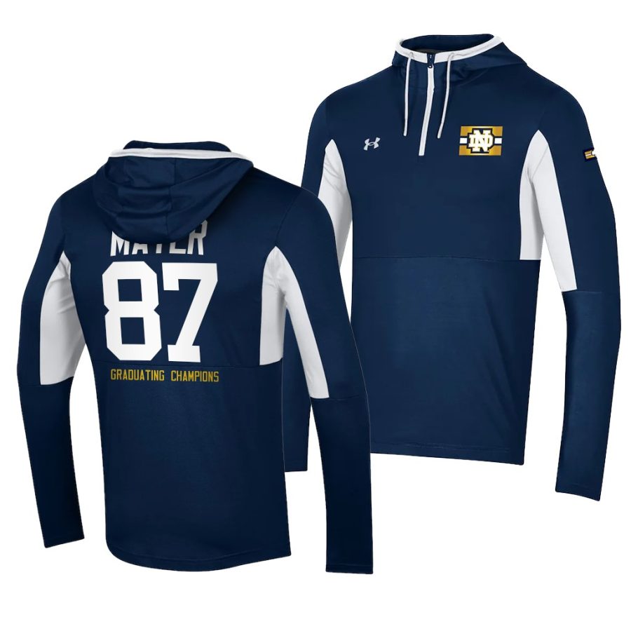 michael mayer navy 2021 shamrock series quarter zip jacket hoodie