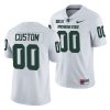 michigan state spartans custom white college football men jersey