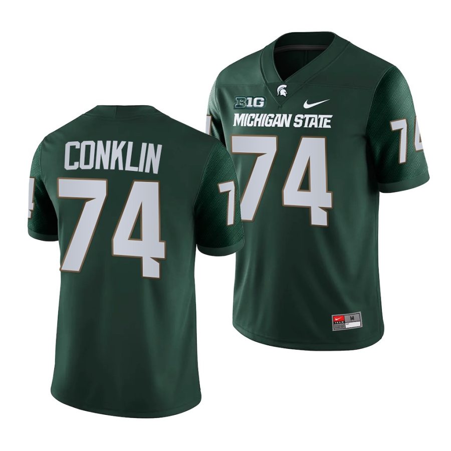 michigan state spartans jack conklin green college football nfl game jersey