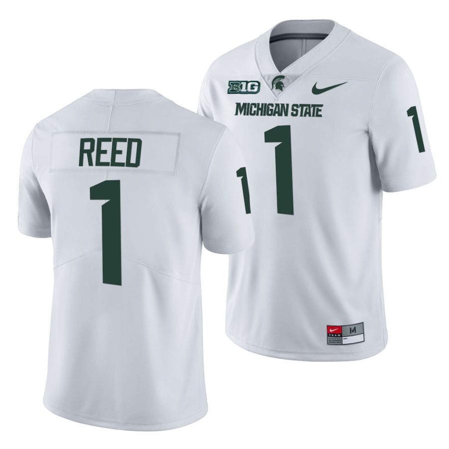 michigan state spartans jayden reed white college football men jersey