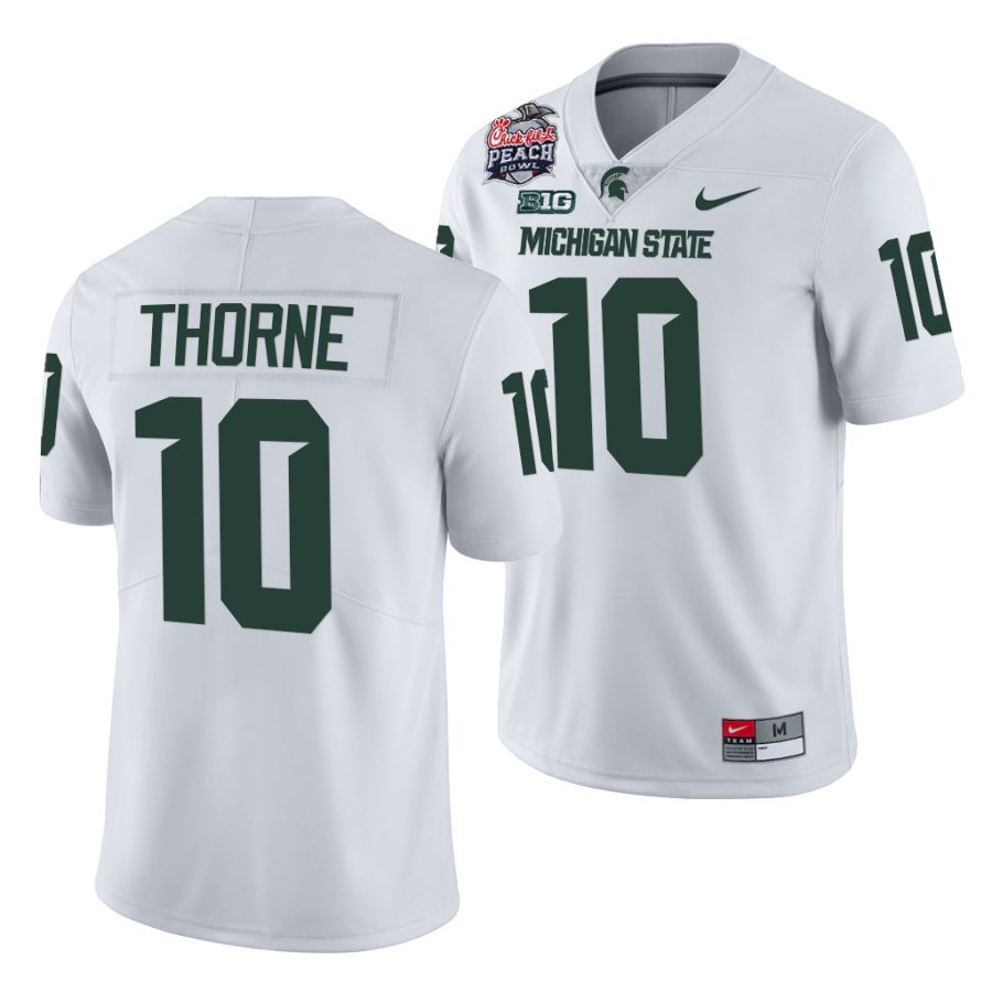 michigan state spartans payton thorne white 2021 peach bowl college football playoff jersey