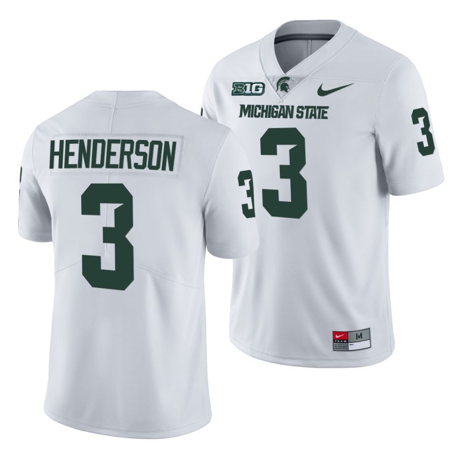 michigan state spartans xavier henderson white college football men jersey