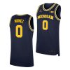 michigan wolverines adrien nunez navy replica college basketball jersey