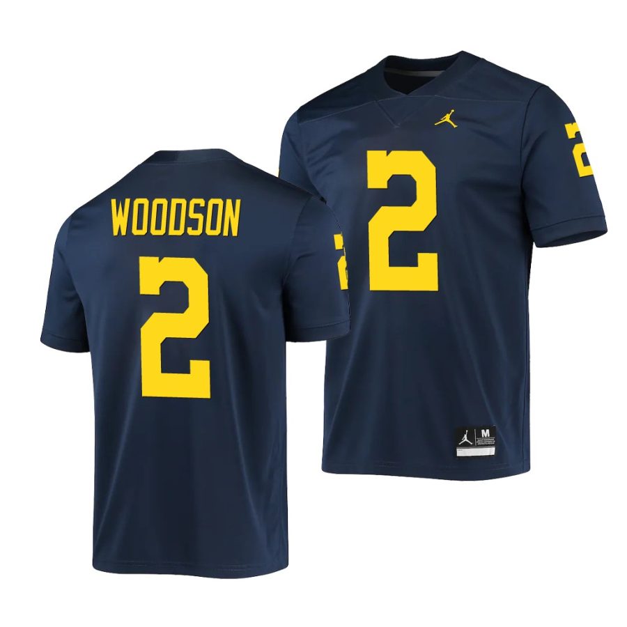 michigan wolverines charles woodson navy game men's jersey