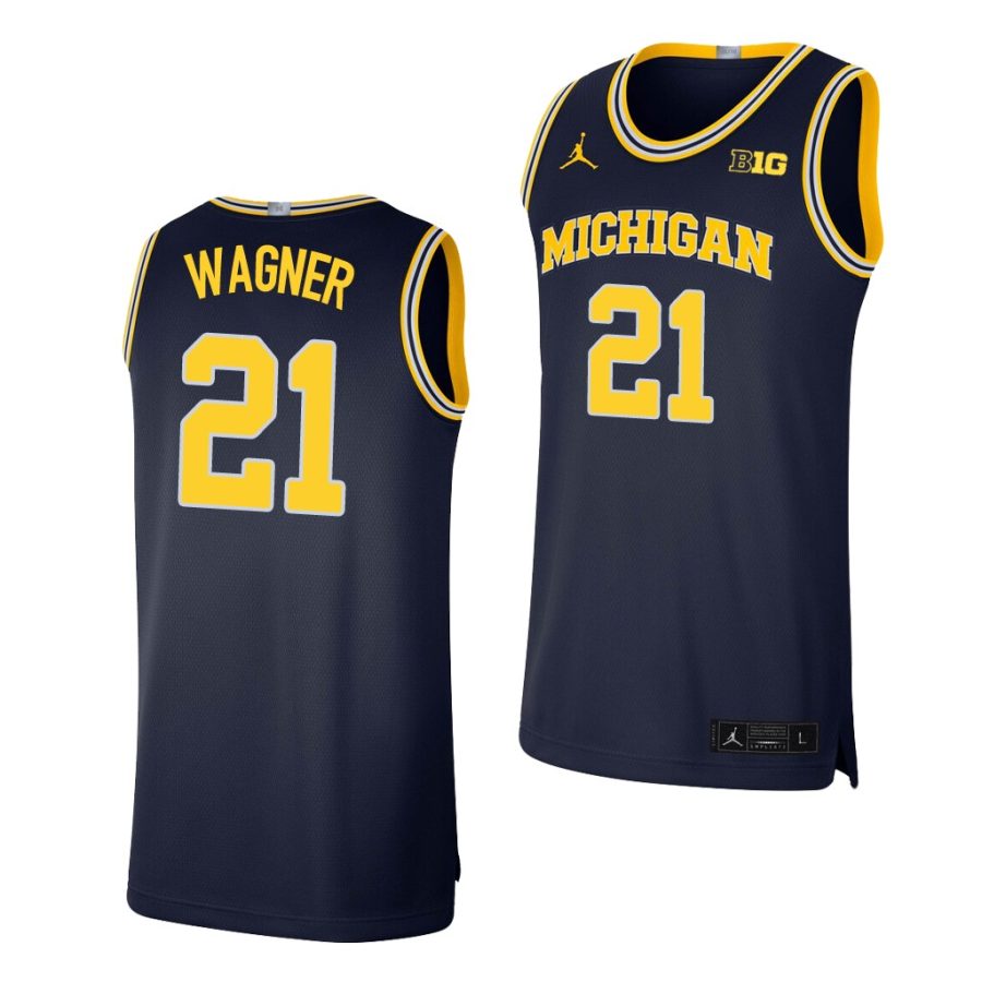 michigan wolverines franz wagner navy limited basketball jersey