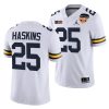 michigan wolverines hassan haskins white 2021 orange bowl college football playoff jersey