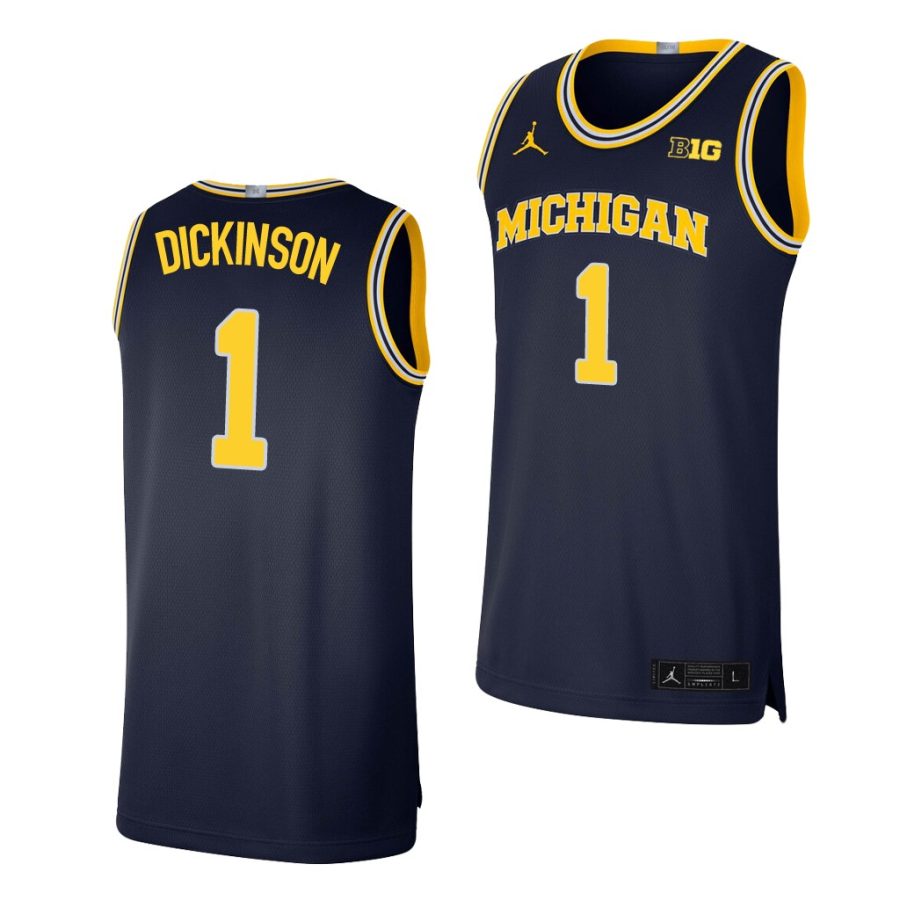 michigan wolverines hunter dickinson navy limited basketball jersey