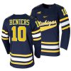 michigan wolverines matty beniers college hockey navy replica jersey