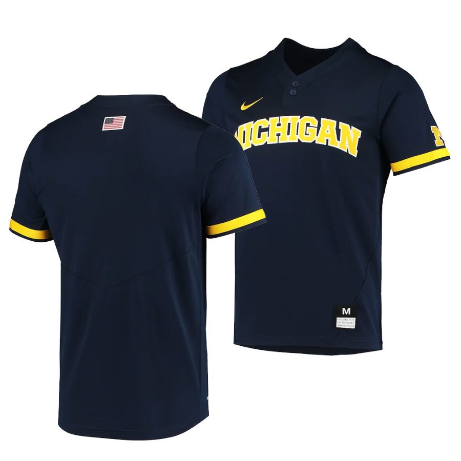 michigan wolverines navy college baseball replica jersey