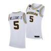 michigan wolverines terrance williams ii 2021 big ten regular season champions blm white jersey