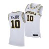 michigan wolverines tom brady white college basketball honorary alumni jersey