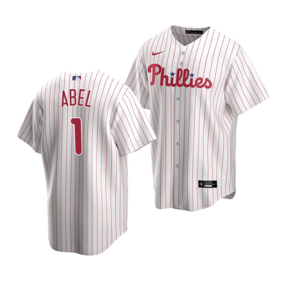 mick abel phillies 2020 mlb draft replica home white jersey