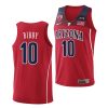 mike bibby red college basketball alumni jersey