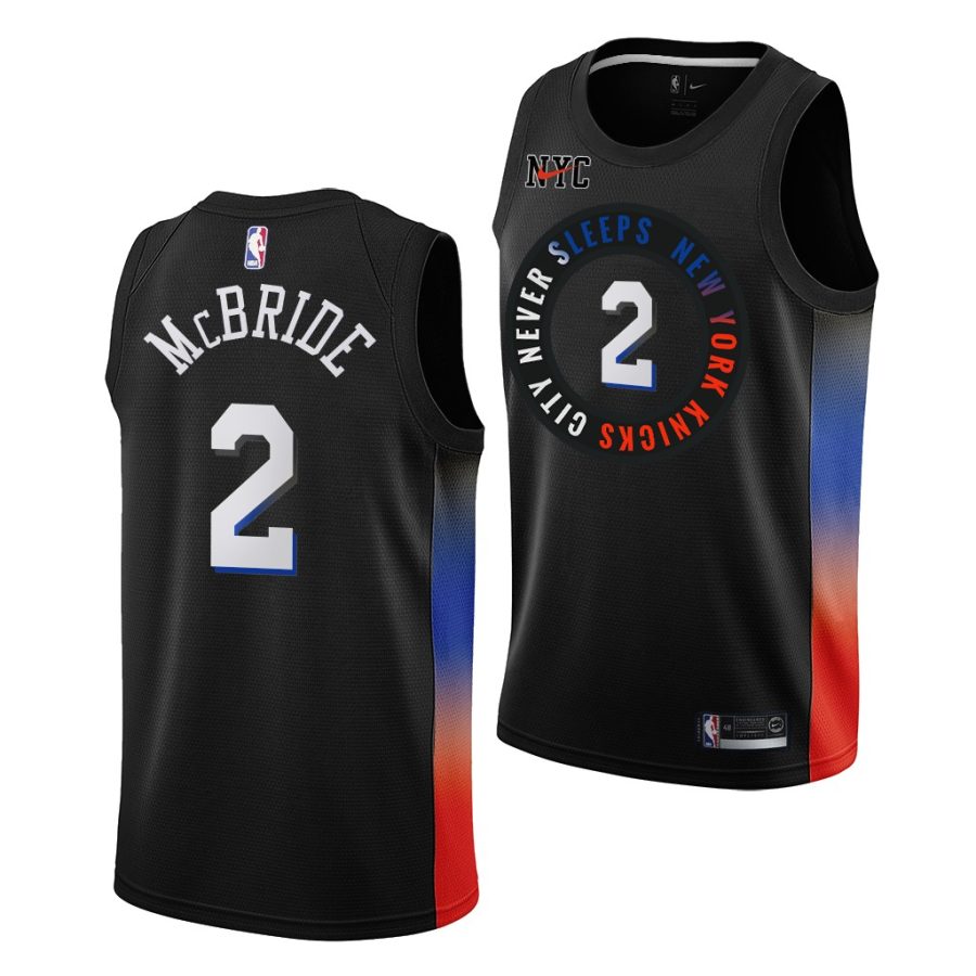 miles mcbride knicks 2021 black city edition 2021 nba draft jersey