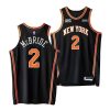 miles mcbride knicks nba 75th authentic black city edition 2021 22 jersey