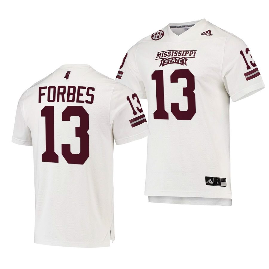 mississippi state bulldogs emmanuel forbes white college football replica jersey