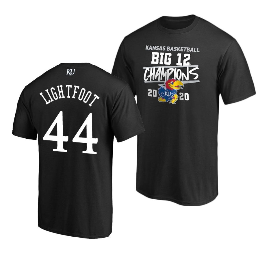 mitch lightfoot black 2020 big 12 basketball regular season champions kansas jayhawks shirt