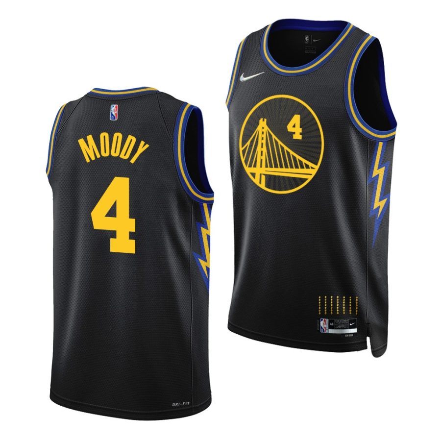 moses moody warriors 75th anniversary black city edition 2021 22 jersey