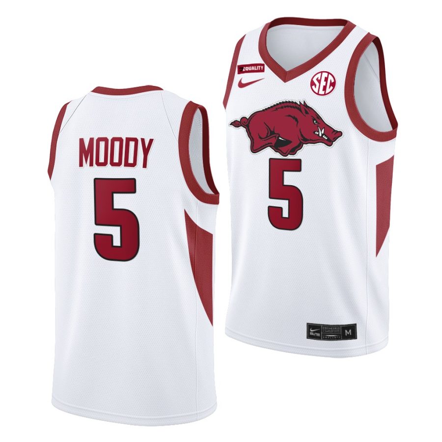 moses moody white equality arkansas razorbacks jersey