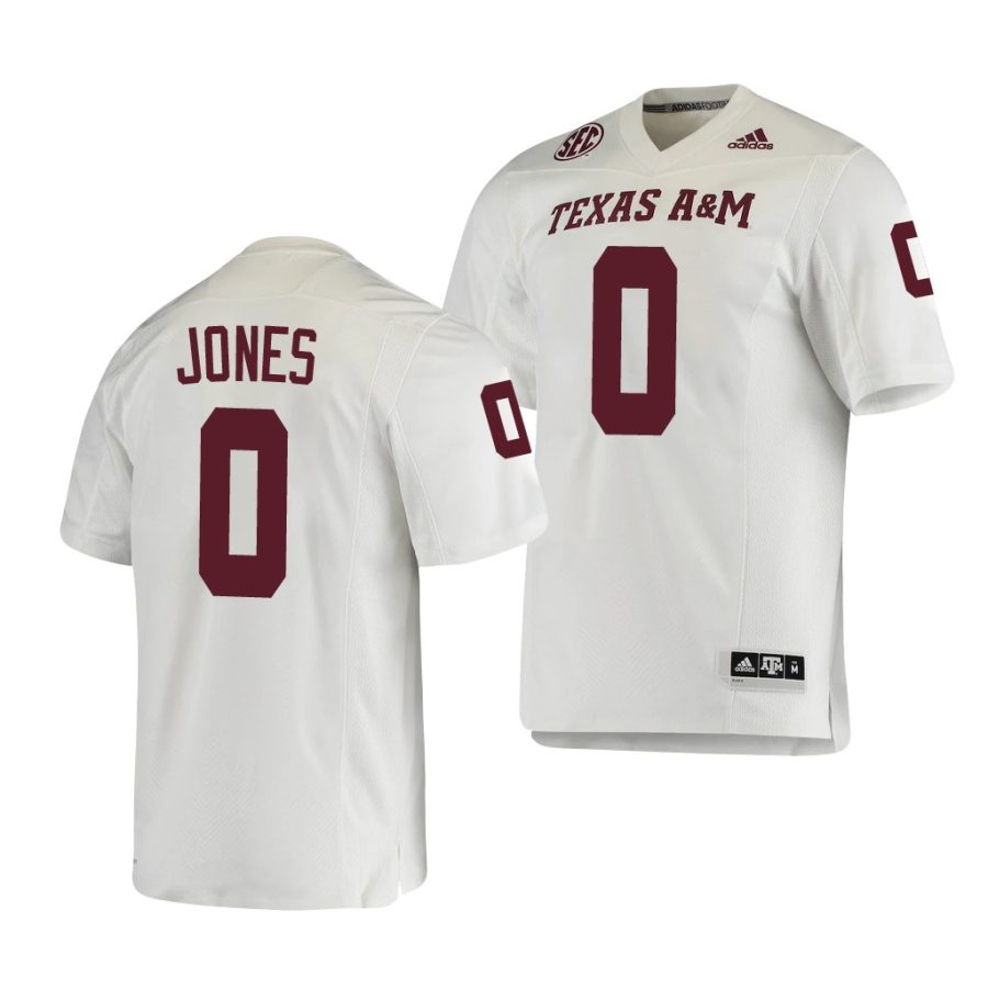 myles jones white college football texas a&m aggies jersey