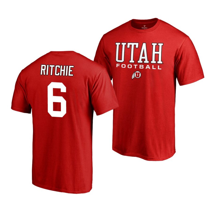 nate ritchie red college football jersey