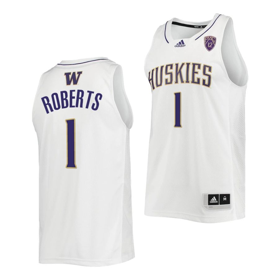 nate roberts white college basketball 2022 jersey