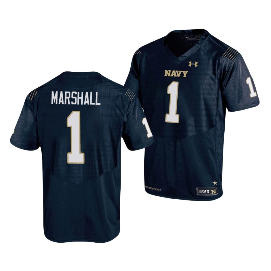 navy midshipmen john marshall navy replica men's jersey