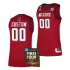 nc state wolfpack custom 2024 ncaa march madness final four mens basketball red jersey