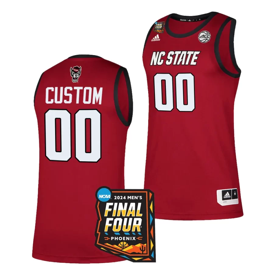 nc state wolfpack custom 2024 ncaa march madness final four mens basketball red jersey