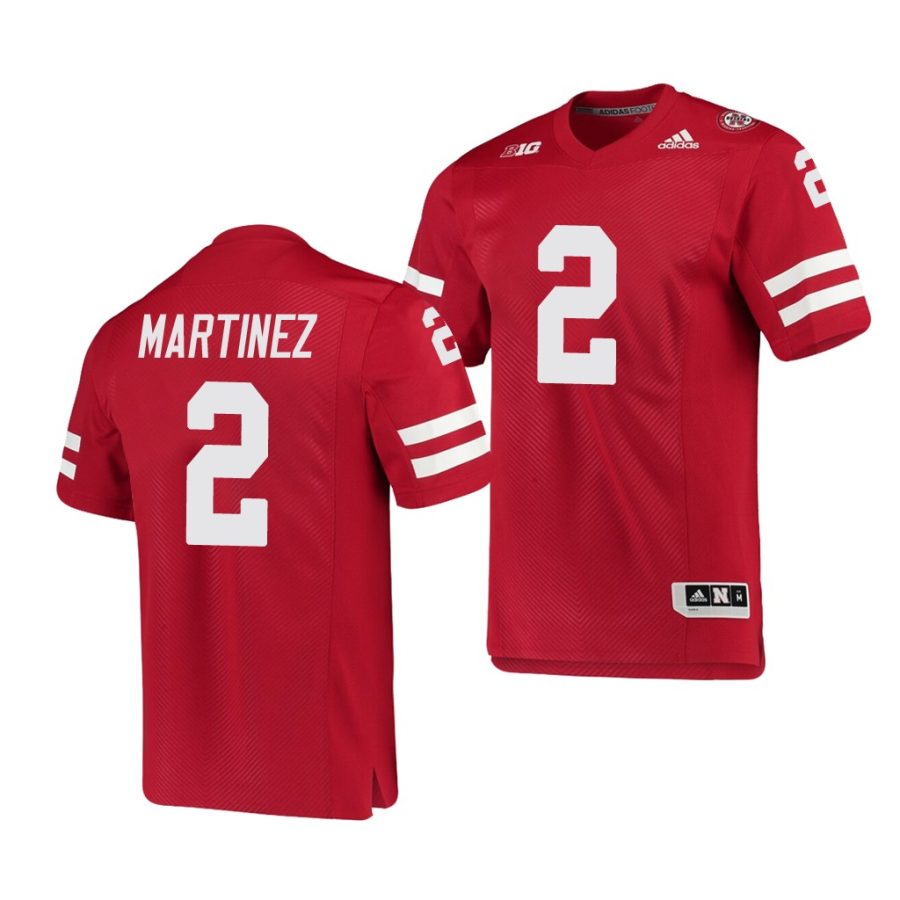 nebraska cornhuskers adrian martinez scarlet college football men's jersey