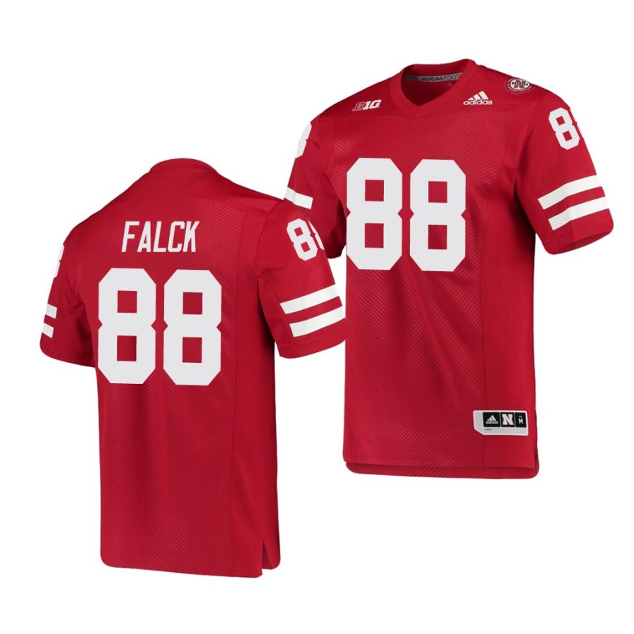 nebraska cornhuskers levi falck scarlet college football men's jersey