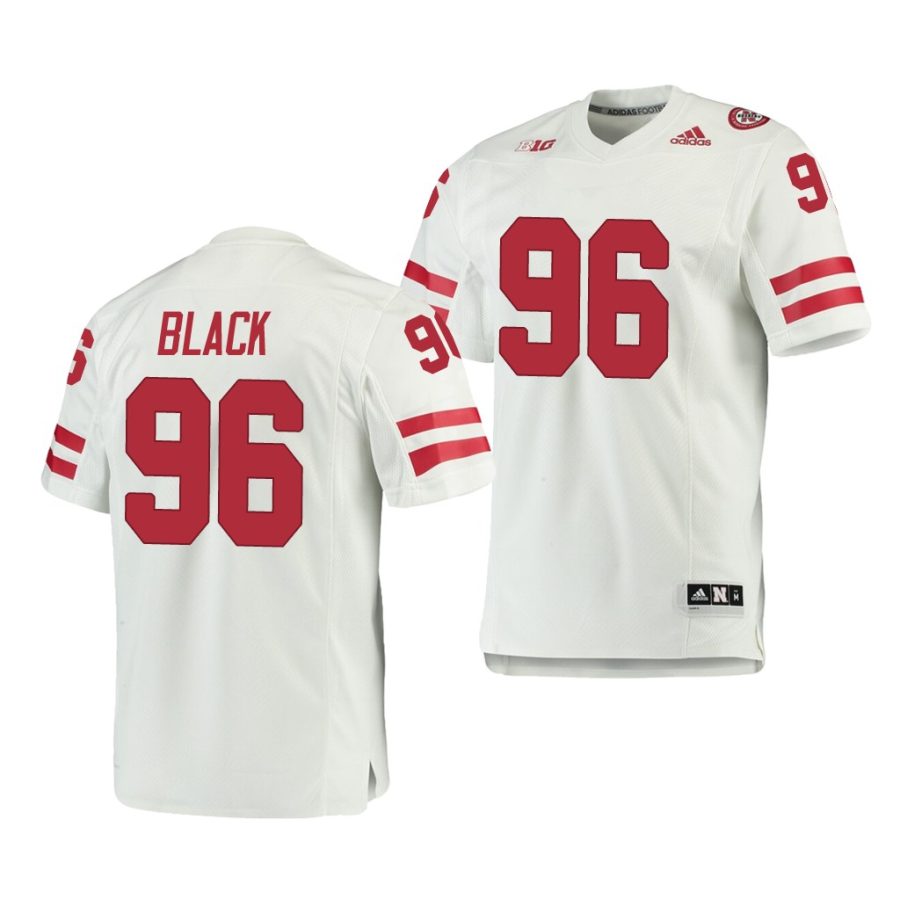 nebraska cornhuskers marquis black white premier men's jersey